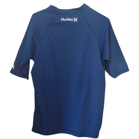 Pre-owned Hurley Navy Blue Rash Guard with Short Sleeves Crew Neck. Size XL - Picture 2 of 10
